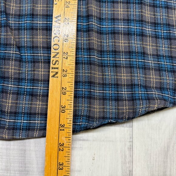 ✅ Mens 3X VTG Haband Casual Joe Blue Plaid Button Up Shirt Style 14D Long Sleeve - Picture 5 of 8